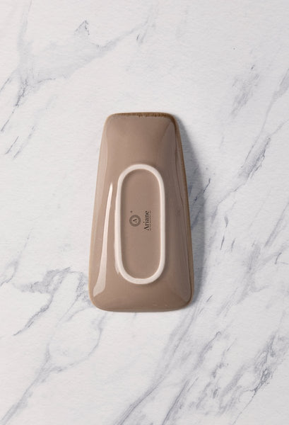 Ariane Vital Rectangle 6" x 3 1/3" Splash Beige Porcelain Plate - 12/Case (AVRARN257011015) - iFoodservice Online