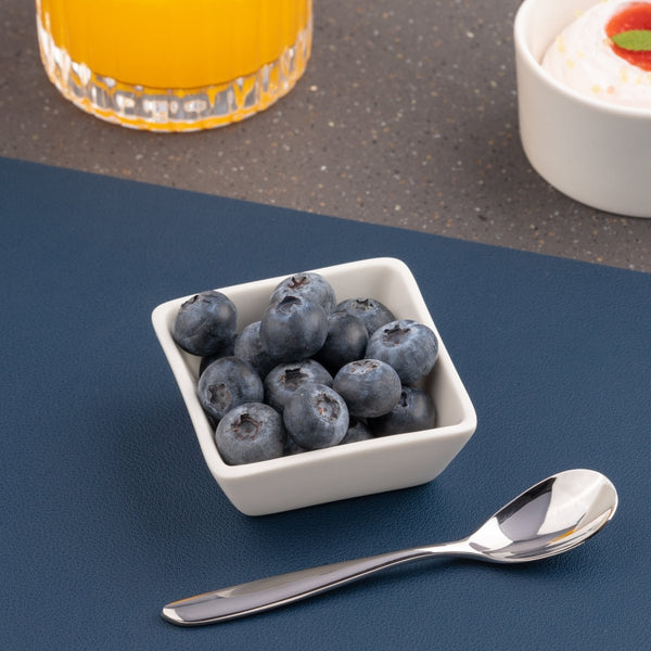 Ariane White 2 3/4" x 2 3/4" Miniature Porcelain Squire Plate - 18/Case (AMNARN000101002) - iFoodservice Online