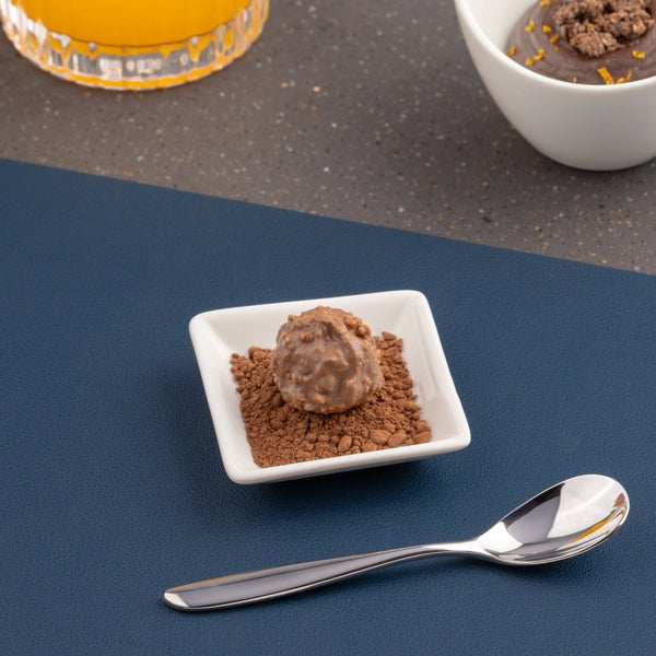 Ariane White 2 5/9" x 2 5/9" x 5/9” Miniature Porcelain Squire Plate - 18/Case (AMNARN000101015) - iFoodservice Online