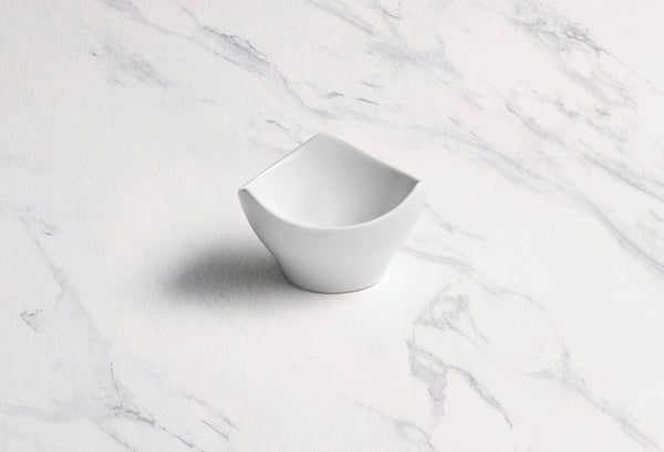 Ariane White 3 1/2" x 2 1/5” Miniature Porcelain Star Bowl - 18/Case (AMNARN000101007) - iFoodservice Online