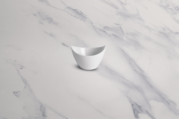 Ariane White 3 1/2" x 3 1/7" x 2 4/9” Miniature Porcelain Curved Rim Bowl - 18/Case (AMNARN000101004) - iFoodservice Online