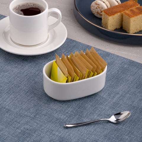 Ariane White 4 1/3" Prime - Warm Porcelain Sugar Pack Holder - 12/Case (APRARN000077002) - iFoodservice Online