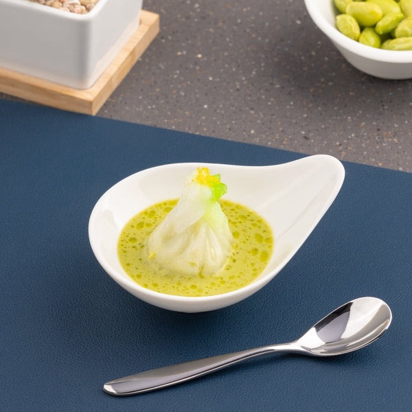 Ariane White 4 1/5" x 3 1/3” Miniature Porcelain Slope Round Bowl - 18/Case (AMNARN000101010) - iFoodservice Online