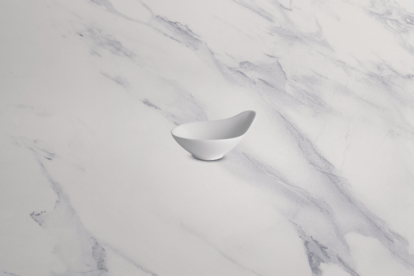 Ariane White 4 1/5" x 3 1/3” Miniature Porcelain Slope Round Bowl - 18/Case (AMNARN000101010) - iFoodservice Online