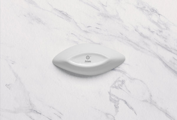 Ariane White 4 1/7" x 1 8/9" x 1 1/9” Miniature Porcelain Rectangular Bowl - 18/Case (AMNARN000101006) - iFoodservice Online