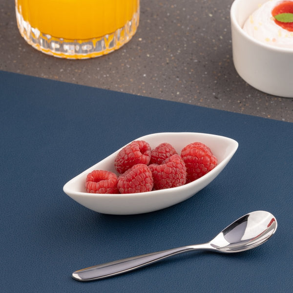 Ariane White 4 1/7" x 1 8/9" x 1 1/9” Miniature Porcelain Rectangular Bowl - 18/Case (AMNARN000101006) - iFoodservice Online