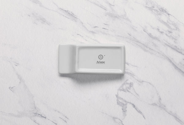 Ariane White 4 3/8" x 2" x 3 1/3” Miniature Porcelain Slope Rectangle Bowl - 18/Case (AMNARN000101020) - iFoodservice Online