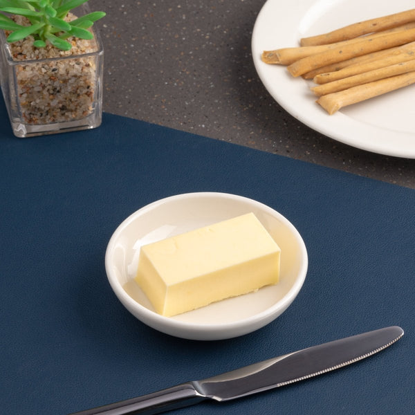 Ariane White 4" Prime - Warm White Porcelain Butter Pad - 12/Case (APRARN000086010) - iFoodservice Online