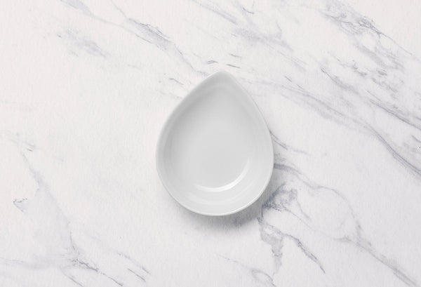 Ariane White 4" x 3 1/7" x 6/7” Miniature Porcelain Single Pointed Dish - 18/Case (AMNARN000101014) - iFoodservice Online