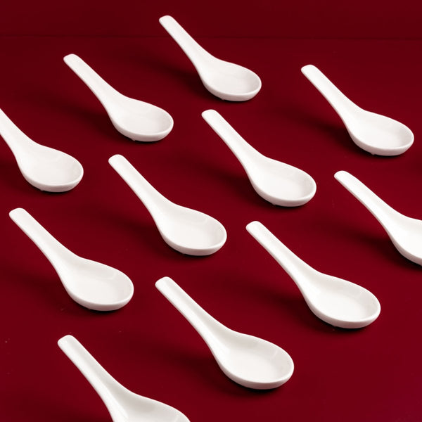 Ariane White 5 1/2" Prime - Warm Porcelain Soup Spoon - 12/Case (APRARN000081004) - iFoodservice Online