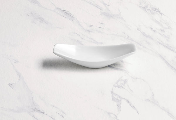 Ariane White 5" x 2 1/3” Miniature Porcelain Rectangle Dish - 18/Case (AMNARN000101013) - iFoodservice Online