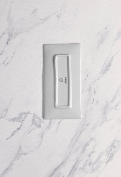 Ariane White 6 2/3" x 3 1/3" Panorama Porcelain Rectangle Plate - 12/Case (ARRARN000011004) - iFoodservice Online