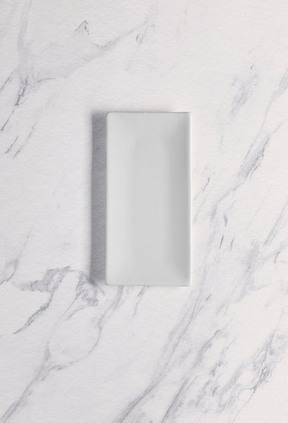 Ariane White 6 2/3" x 3 1/3" Panorama Porcelain Rectangle Plate - 12/Case (ARRARN000011004) - iFoodservice Online
