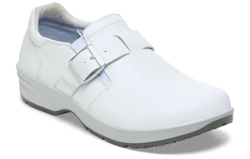 Birkenstock Shoes Caris Pro Leather in White Regular Width , (1027 415) - iFoodservice Online