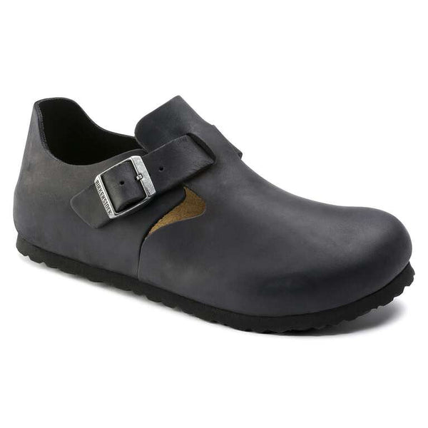Birkenstock Shoes London Pro Leather in Black Color Narrow Width, (1032665) - iFoodservice Online
