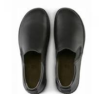 Birkenstock Shoes QO400 Leather in Black/Black Color Regular Width, (1028 550) - iFoodservice Online