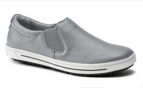 Birkenstock Shoes QO400 Leather in Gray Color Regular Width, (R TBD19) - iFoodservice Online