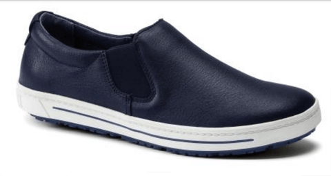 Birkenstock Shoes QO400 Leather in Navy Color, Regular Wdth (R TBD20) - iFoodservice Online