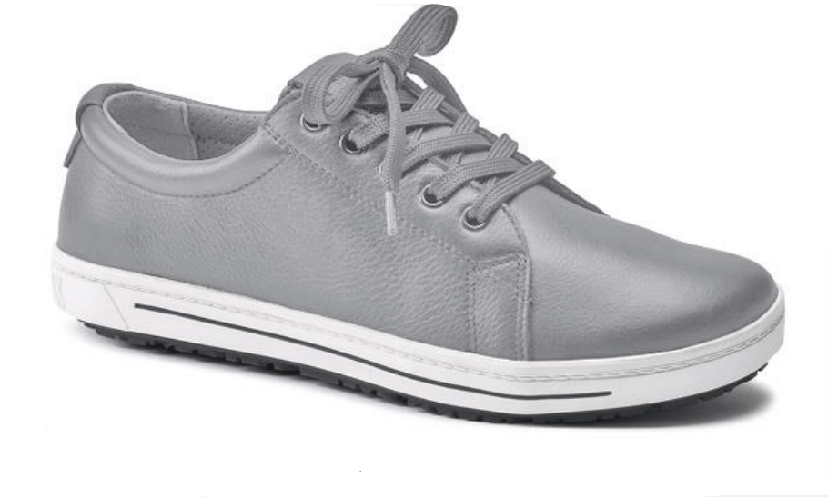 Birkenstock Shoes QO500 Leather in Gray Color Regular Width, (1028 541) - iFoodservice Online