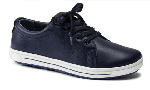 Birkenstock Shoes QO500 Leather in Navy Color Regular Width, (R TBD22) - iFoodservice Online