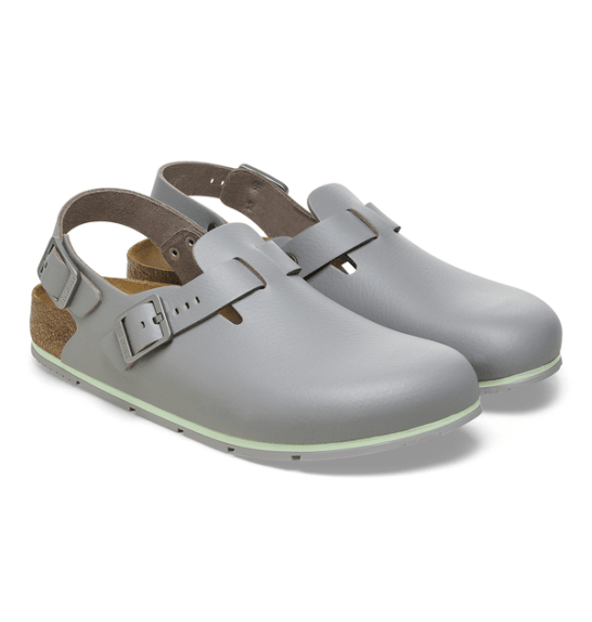Birkenstock Shoes Tokio Pro Leather in Gray Color, Narrow Width, (1026 185) - iFoodservice Online