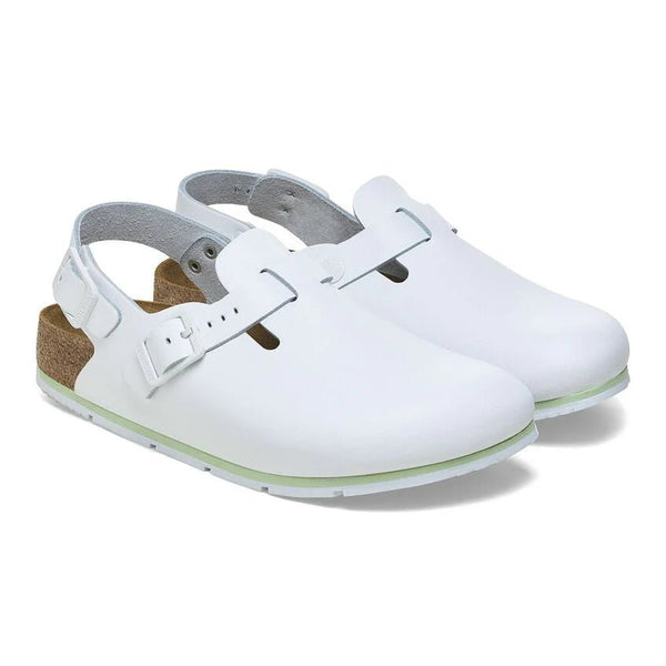 Birkenstock Shoes Tokio Pro Leather in White Color Narrow Width, (1026 186) - iFoodservice Online