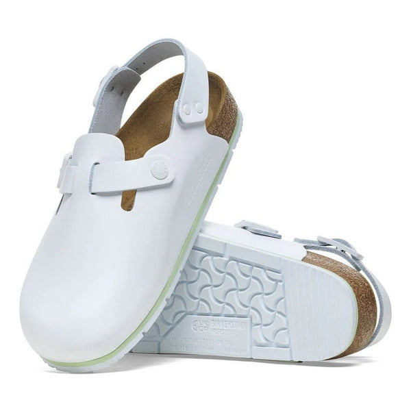Birkenstock Shoes Tokio Pro Leather in White Color Narrow Width, (1026 186) - iFoodservice Online