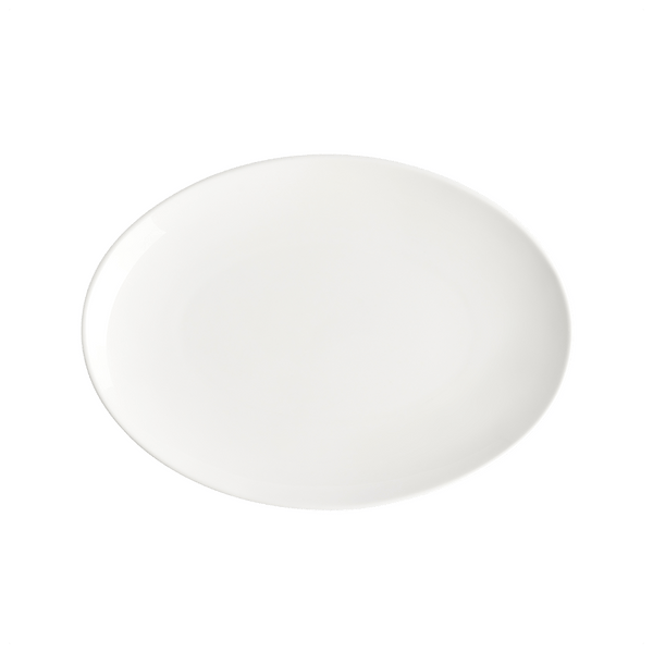 Browne Foundation Coupe Plate Oval, 25.3x18.4cm/10x7.25", Porcelain(5630115) - iFoodservice Online