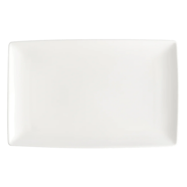 Browne Foundation Coupe Plate Rectangular, 31.3x20.3cm/ 12.25x8", Porcelain (5630188) - iFoodservice Online