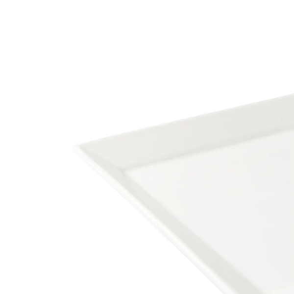 Browne Foundation Wide Rim Plate Square, 25.4cm/10", Porcelain (5630193) - iFoodservice Online