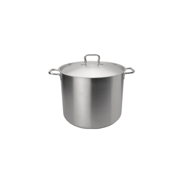 Browne Stock Pot, W/Cover, 8qt/7.57l, 9.4x6.5"/23.9x16.5cm,Stainless Steel (5733908) - iFoodservice Online