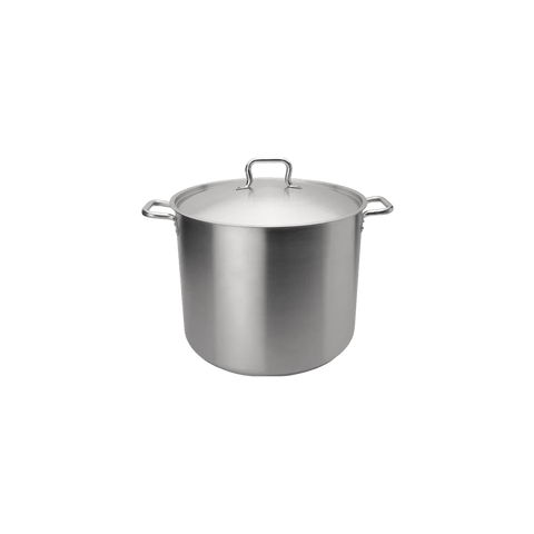 Browne Stock Pot, W/Cover, 8qt/7.57l, 9.4x6.5"/23.9x16.5cm,Stainless Steel (5733908) - iFoodservice Online