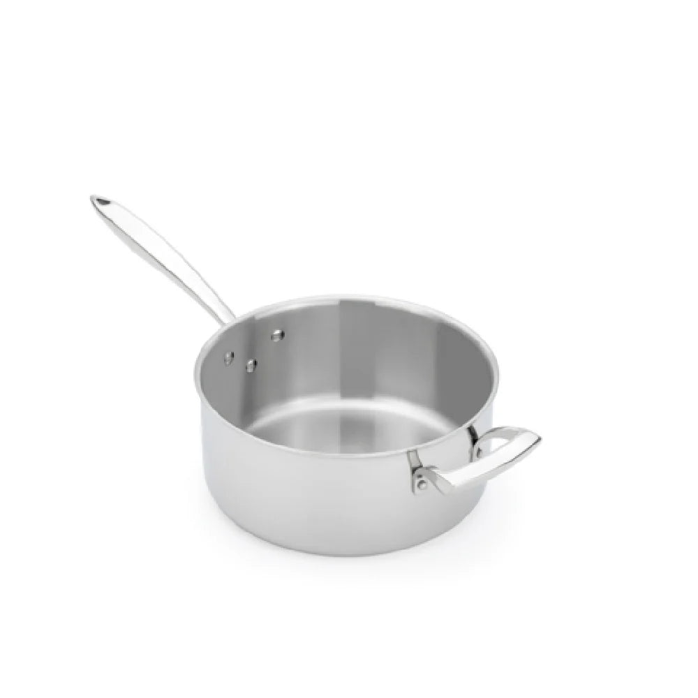 Browne Thermalloy Sauce Pan, Tri - Ply, 9.5"/24cm, 5qt/4.7l,Stainless Steel (5724205) - iFoodservice Online