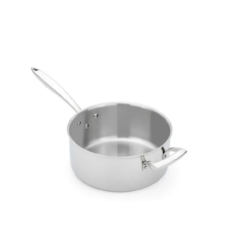 Browne Thermalloy Sauce Pan, Tri - Ply, 9.5"/24cm, 5qt/4.7l,Stainless Steel (5724205) - iFoodservice Online