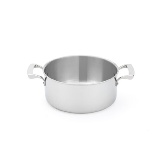 Browne Thermalloy Sauce Pot, Tri - Ply, 9.5"/24cm, 5qt/4.7l, Stainless Steel (5724225) - iFoodservice Online