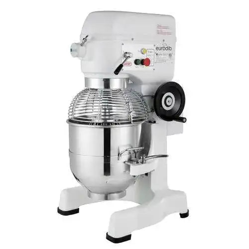 Eurodib 30 Qt Planetary Mixer 220V, Floor Model w/ Attachments 3 - Speed (M30A ETL 220) - iFoodservice Online