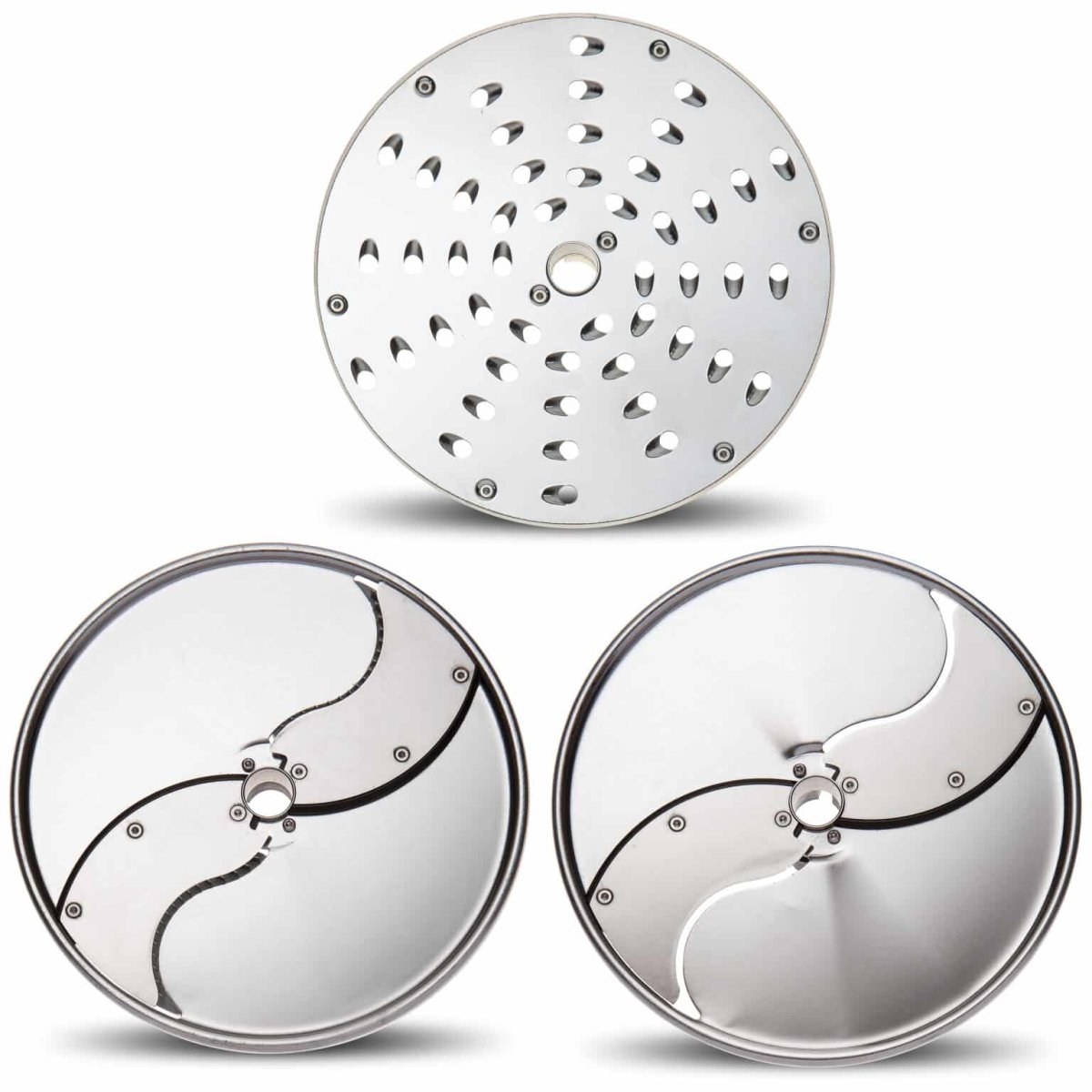 Eurodib Dito Sama, Set of 3 Discs, Diam. 205mm (5mm Slicer, 4mm Grater, 6mm Julienne/shredder) (653869) - iFoodservice Online