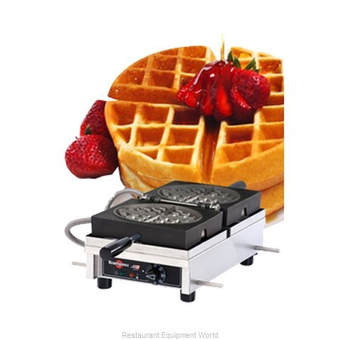 Eurodib Krampouz Round Waffle Machine 180 Degree Opening 120v (WECDCAAS) - iFoodservice Online