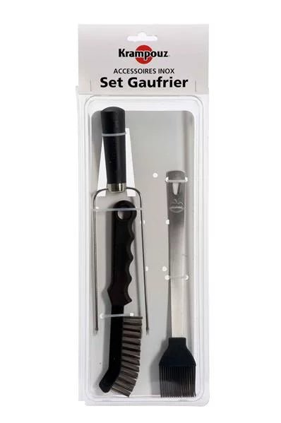 Eurodib Krampouz Waffle maker set (including stainless steel brush, tweezers and pick) (ASG2) - iFoodservice Online