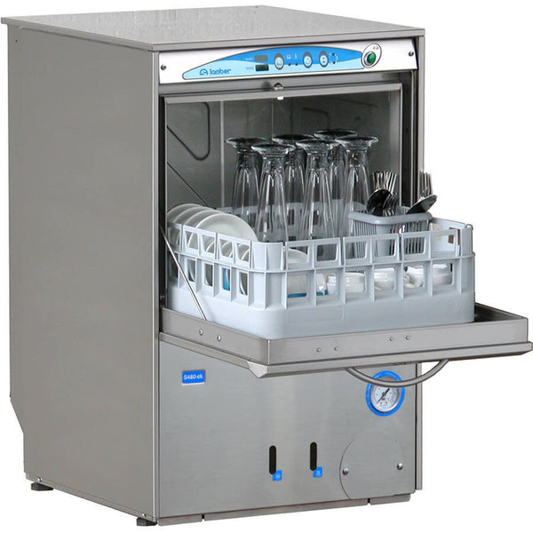 Eurodib Lamber High Temprature Undercounter Glasswasher with Gravity Drain 60 Rack/Hr (S480EKS) - iFoodservice Online
