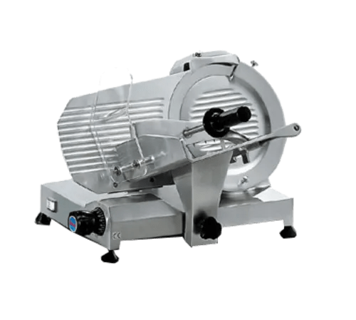 Eurodib Manual Feed Meat Slicer with 10" Blade, Belt Driven - (MIRRA250P 110) - iFoodservice Online
