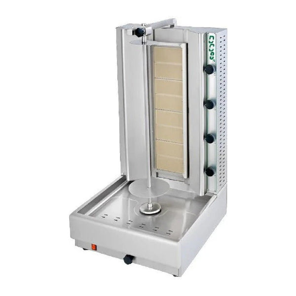 Eurodib Visvardis Gas Gyro and Shawarma Machine Vertical Broiler with Meat capacity of 90 to 140 lbs (DG8A N) - iFoodservice Online