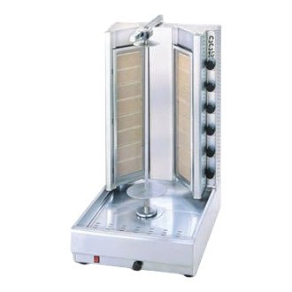 Eurodib Visvardis Turbo Gyros Gas 16 Burners W/ 200 Lb Capacity - Stainless, 110v (DG16V - N) - iFoodservice Online