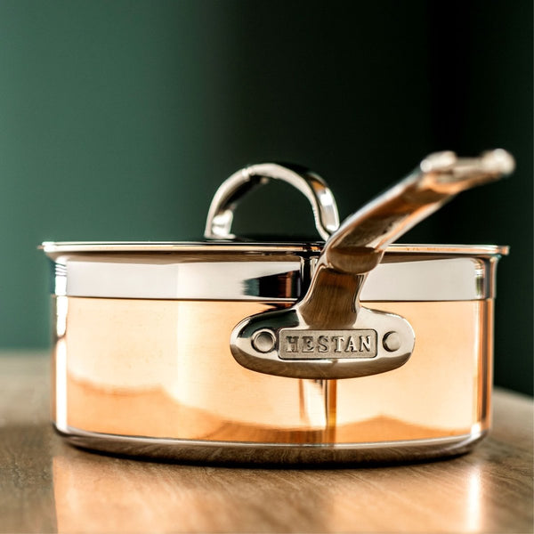 Hestan CopperBond® 1.5qt Induction Copper Saucepan with Lid (31593) - iFoodservice Online