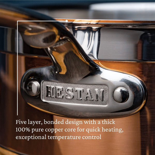 Hestan CopperBond® 1.5qt Induction Copper Saucepan with Lid (31593) - iFoodservice Online