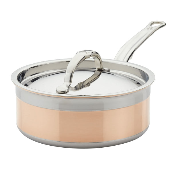 Hestan CopperBond® 2-Quart Induction Copper Saucepan with Lid (31594) - iFoodservice Online