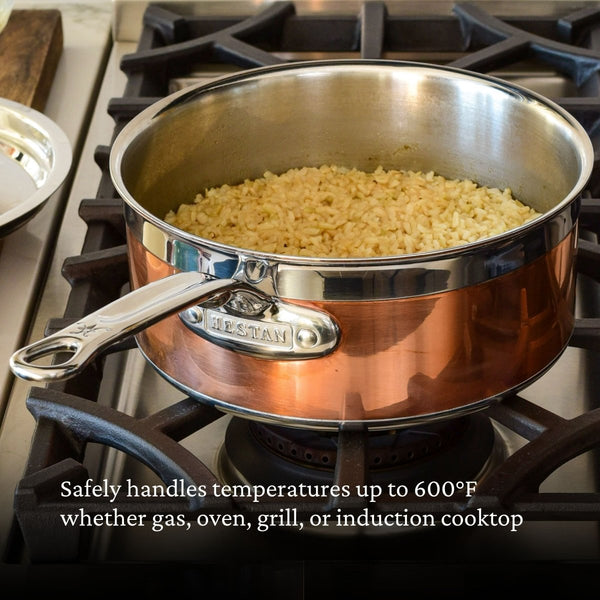 Hestan CopperBond® 3-Quart Induction Copper Saucepan with Lid (31595) - iFoodservice Online