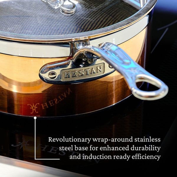 Hestan CopperBond® 3-Quart Induction Copper Saucepan with Lid (31595) - iFoodservice Online