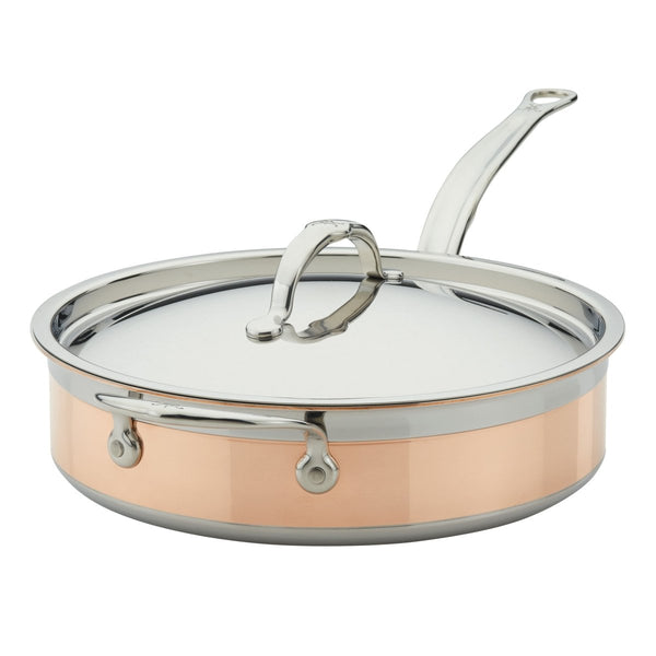 Hestan CopperBond® 3.5-Quart Induction Copper Sauté Pan with Lid (31598) - iFoodservice Online