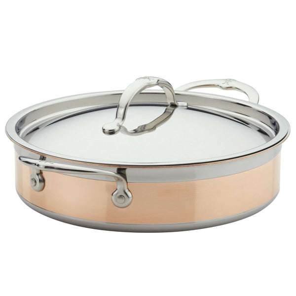 Hestan CopperBond® 3.5-Quart Induction Copper Sauteuse Braiser with Lid (31599) - iFoodservice Online